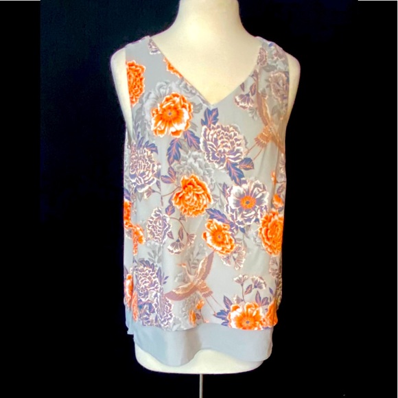 Banana Republic Tops - Banana republic chinoiserie crane top